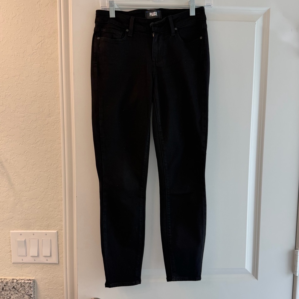 PAIGE Women's Classic Black Skinny Jeans
